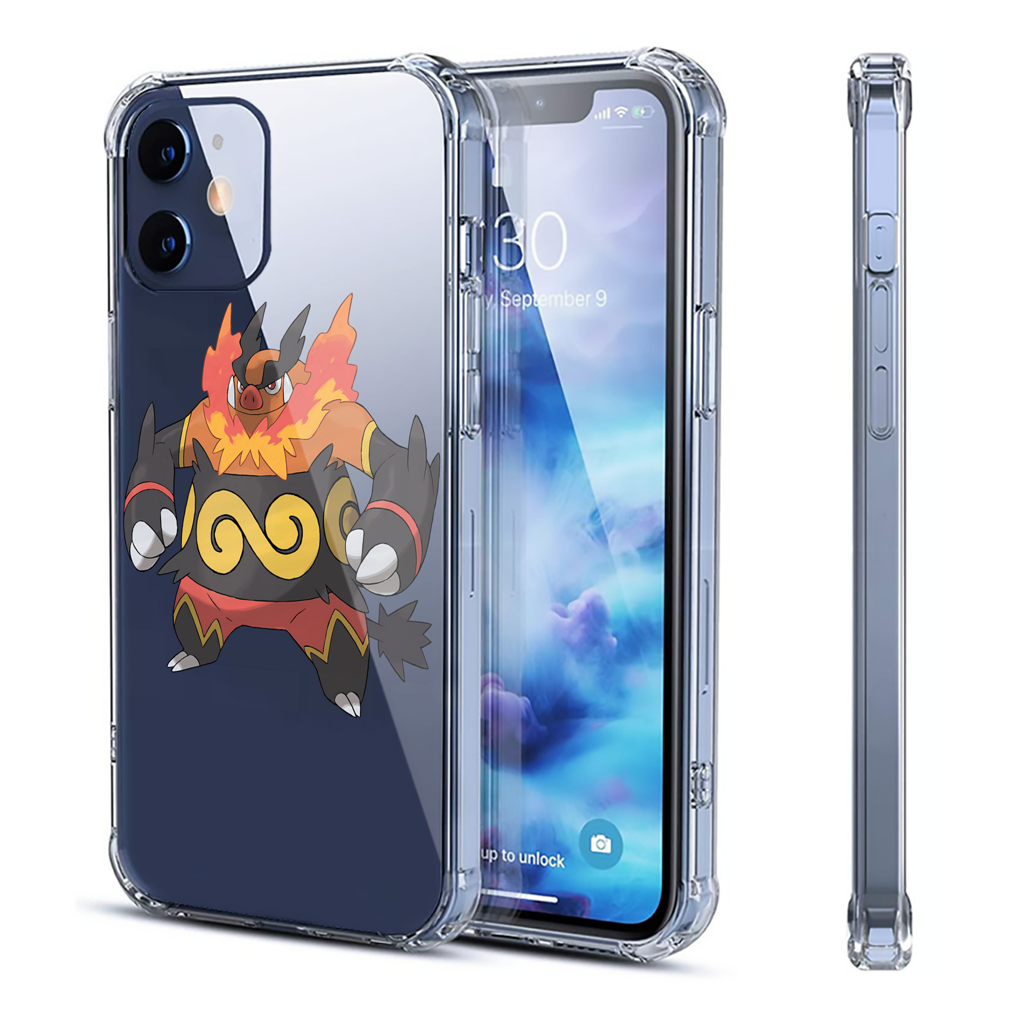 （画像用） ポケットモンスター Pokémon 【iPhone 12シリーズ対応】透明スマホケース（クリアソフトケース）